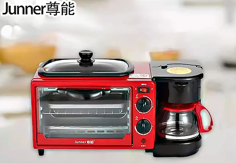  Multifunction 3 in 1 Breakfast Toaster oven fryer Coffee Maker breakfast machin FOR