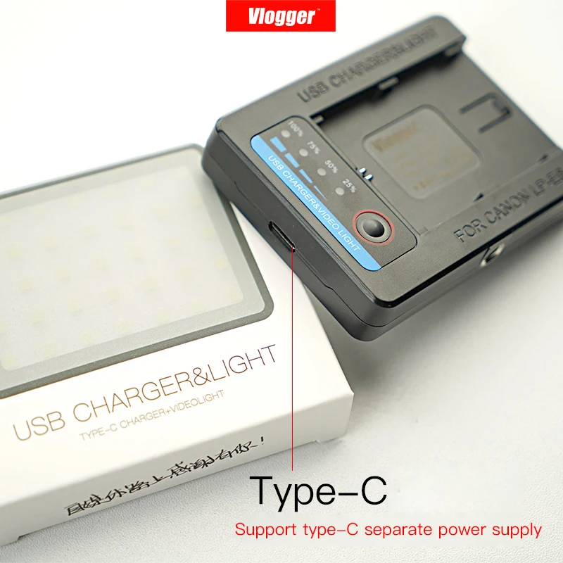 Wholesale Portable RGB to Nikon RGB light Pocket Led Fill Light Slr Camera Battery Charger Type-c Rechargeable Power Supply