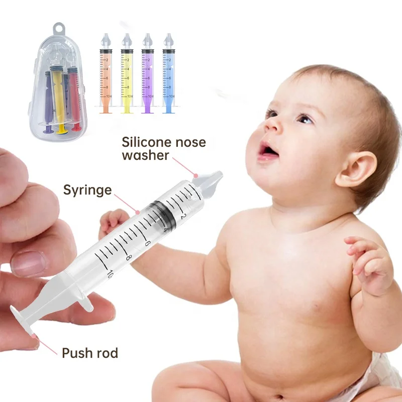 2023 Hot Sale Baby Nasal Irrigator 10ml Baby Nasal Syringe With Silicone Head