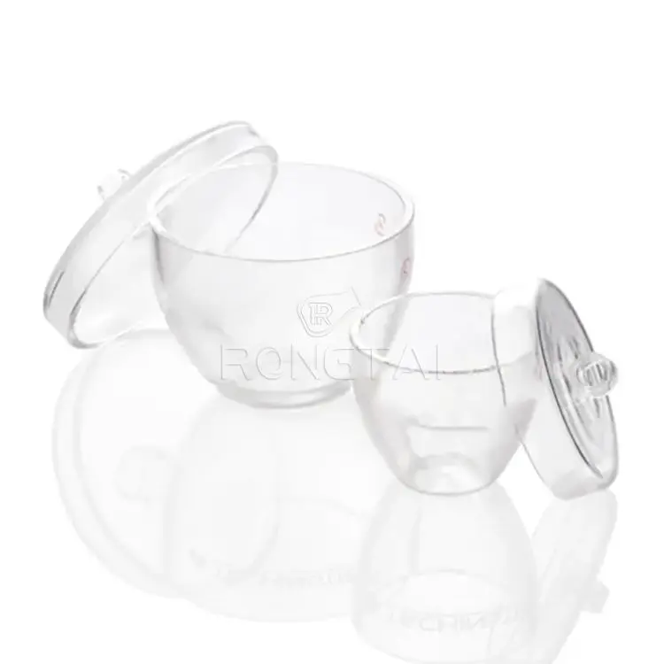 RONGTAI Laboratory Quartz Ceramic Crucible China Wholesaler RT091 50Ml Clear Glass With Lid