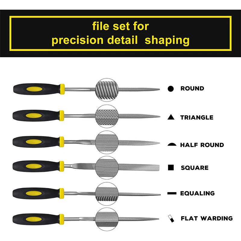 Factory Wholesaler Hand Tools High Carbon steel files set T12 8 Inches needle file rasp bastard file with rubber handle
