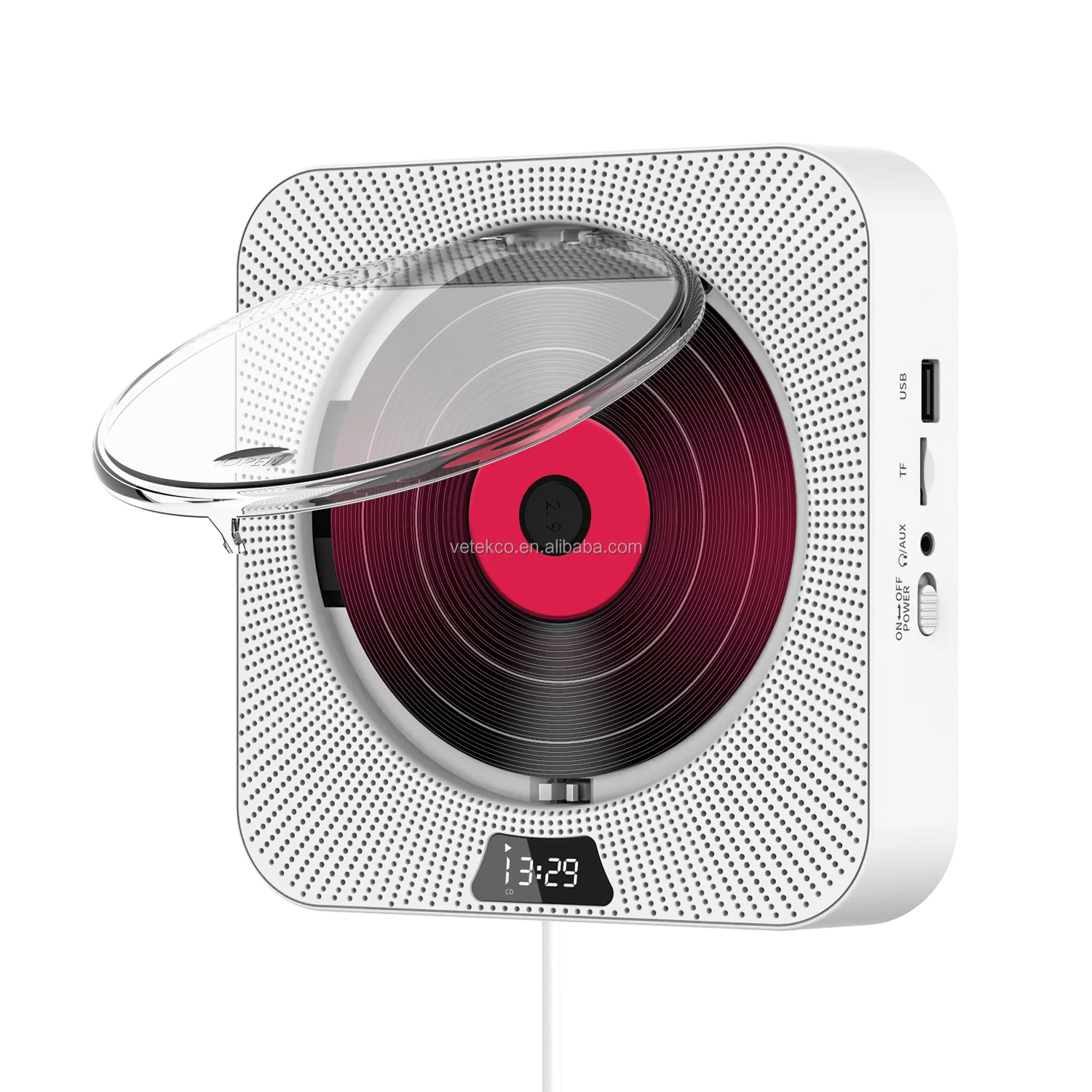 CD-плеер с Bluetooth настенный музыкальный проигрыватель CD домашний аудиоплеер пультом дистанционного управления FM-радио