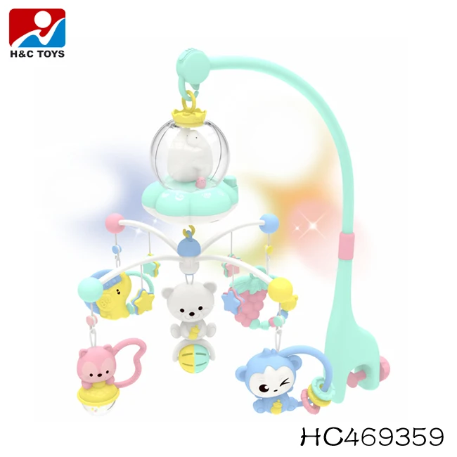 
Bluetooth remote control bed bell projection night-light crib music felt baby mobile HC473420 