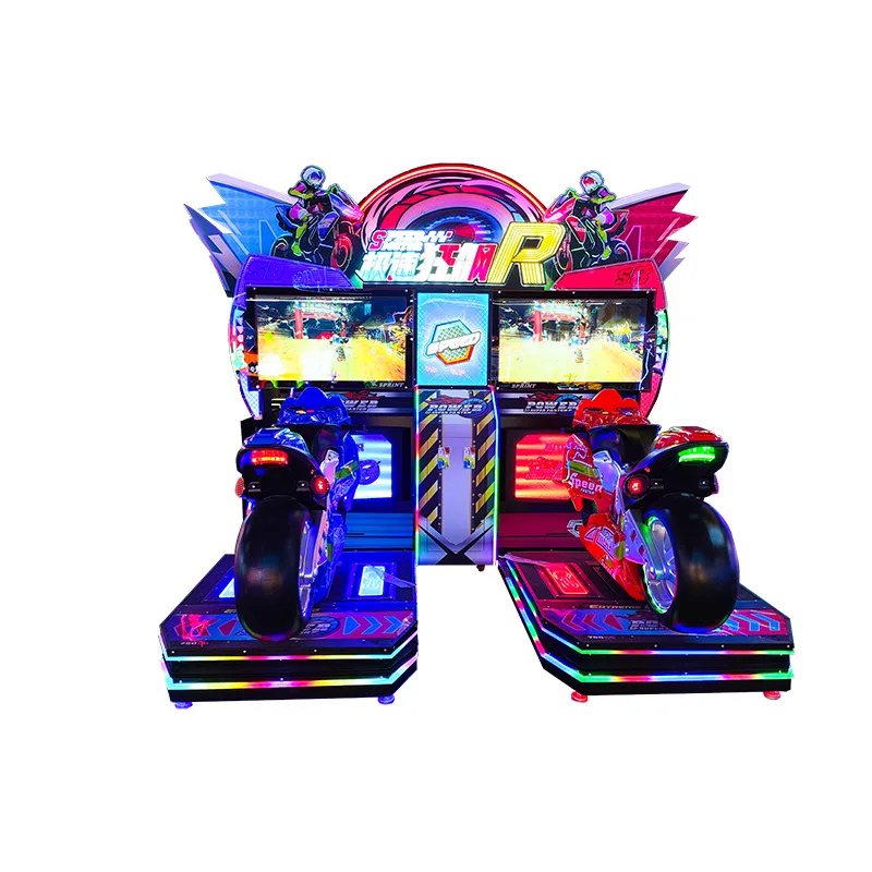 2024  car race game machines two player video Arcade Motor Racing Game Machine Motorcycle Driving Simulator For Amusement Park