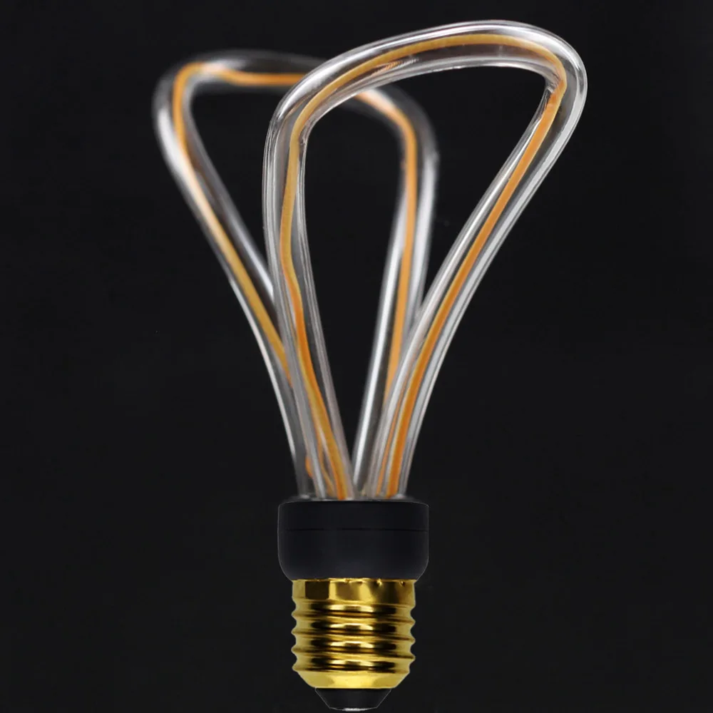 New shapes flexible filament linear light bulb retro soft LED filament creative line LED bulb