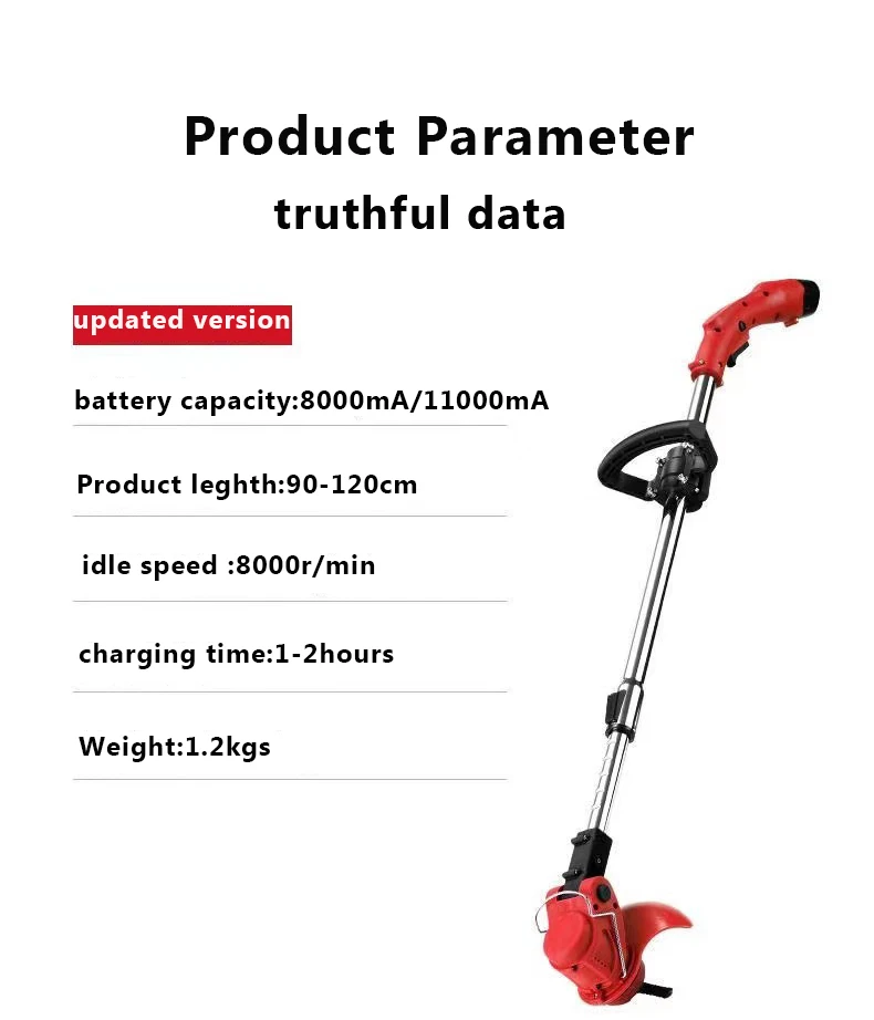 Dropshipping Brush Cutters 12V Lithium 450W Weed Wacker Brush Cutter Trimmer Machine