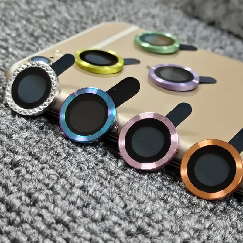 Diamond Camera Lens Protector For iPhone 11 12 13 Pro Max Metal Camera Ring Glass For iphone 12 mini Camera Protection Case