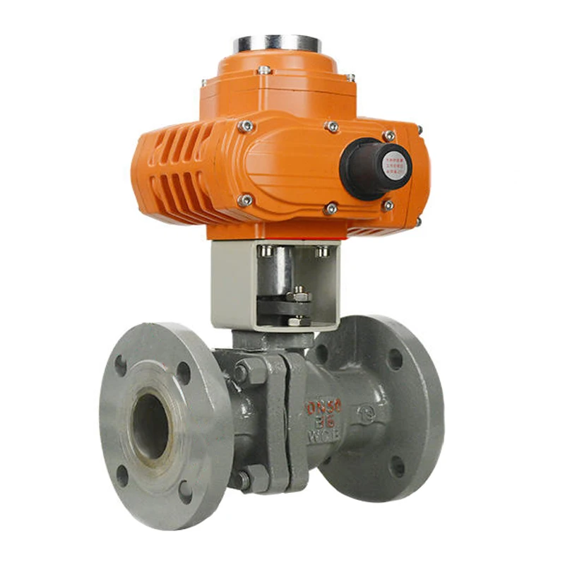 1.5 Inch Motorized Ac220v Ac380v Explosion-proof Ball Valve 150lb Ansi Stainless Steel Cf8  Electric 2 Way Flange Ball Valve