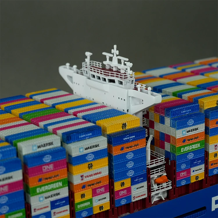 COSCO SHIPPING GEMINI Custom Made Handmade O.A.S Shipping  65cm Metal Container Ship Model For Shipping Gift