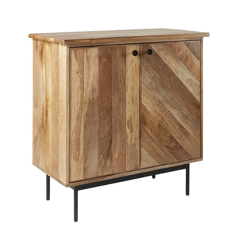 
Industrial Accent Cabinet Indian Antique Rustic Mango Ara Parquetry Design Cabinet Sideboard Jodhpur Vintage Solid Wood Cabinet 