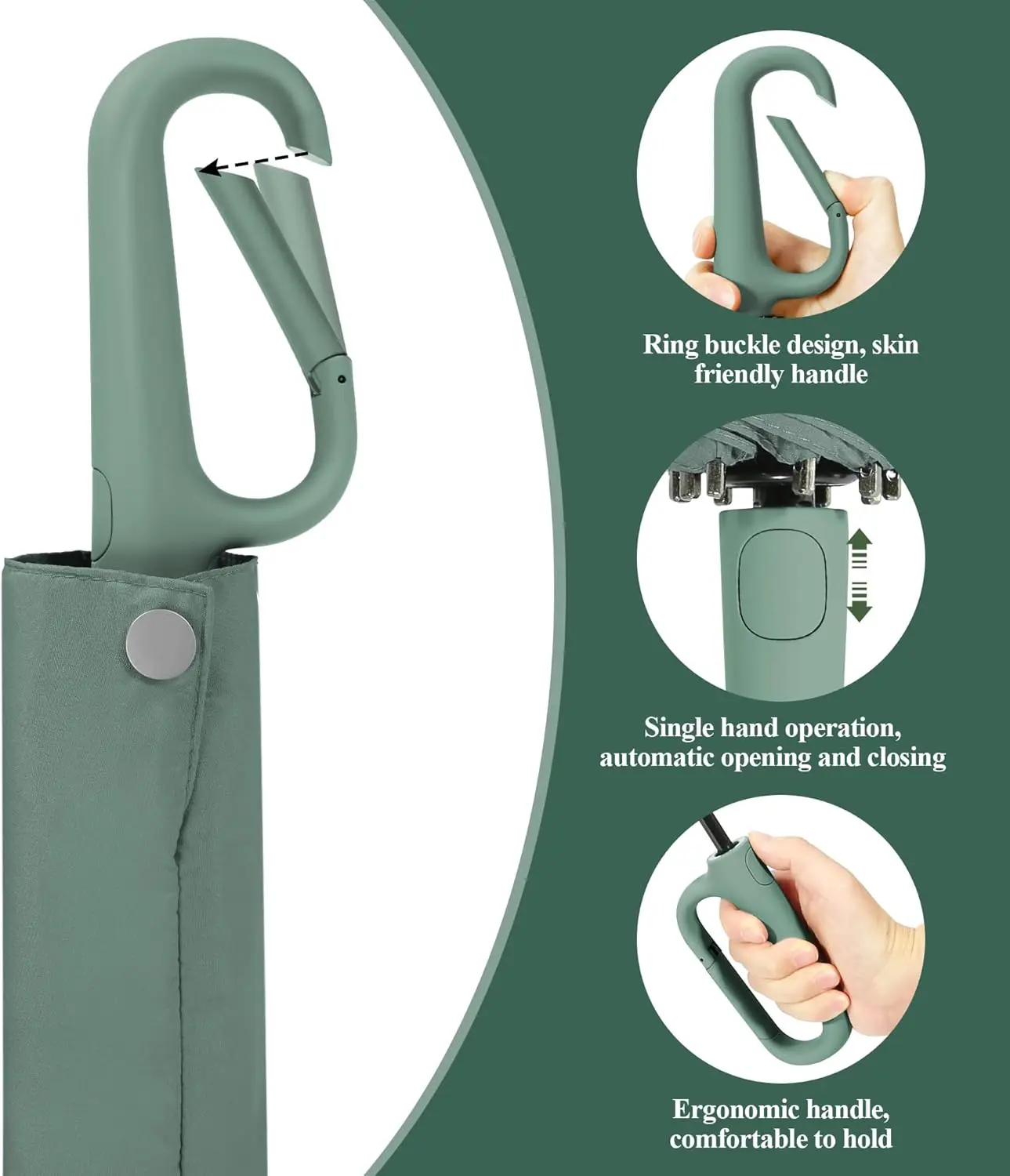 Sombrillas New Invention Guarda Chuva Inverted Umbrellas Uv Protection 10 Ribs Travel Ring Buckle Umbrella With For The Rain