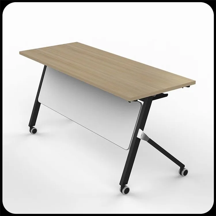 Metal Speech Training White MFC MDF Meeting Room Writing Desk Folding Conference Table