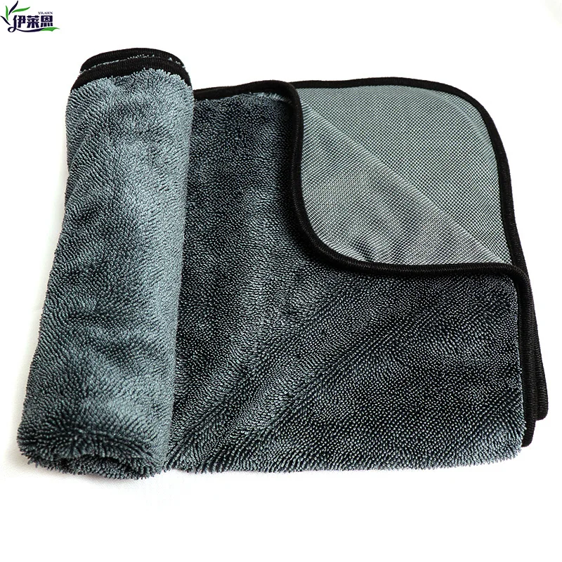 Custom Microfiber Twisted Loop Car Drying Towel Detail 600GSM Car Wash Towel Micro Fiber Towel Car Cleaning