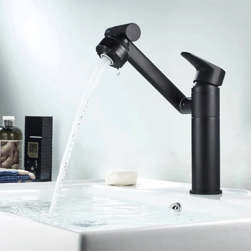 
KAIJ Matte Black Basin Bathroom Basin Faucets Hot Product Deck Mounted Luxury Modern Basin Faucet Qualitty 