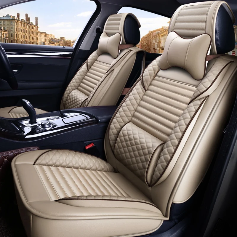 New Products Universal Size 5 Pcs Durable Genuine Leather Car Seat Cover