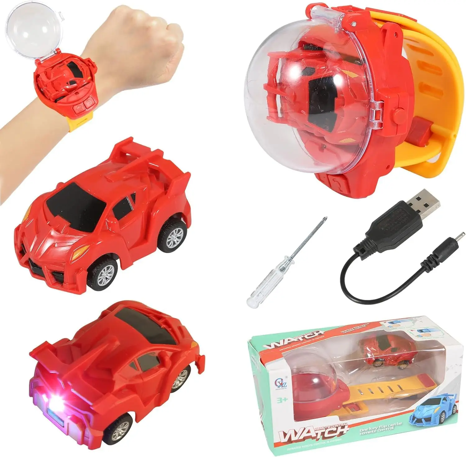 EPT Factory Wholesale 2.4GHz Mini RC Wrist Hand Watch Remote Control Car Toy for Kids