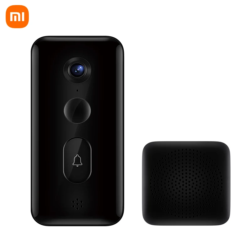Оригинальный умный дверной звонок Xiaomi 3 2K с высоким разрешением ИИ-распознавание людей удаленный Умный домашний большим углом обзора