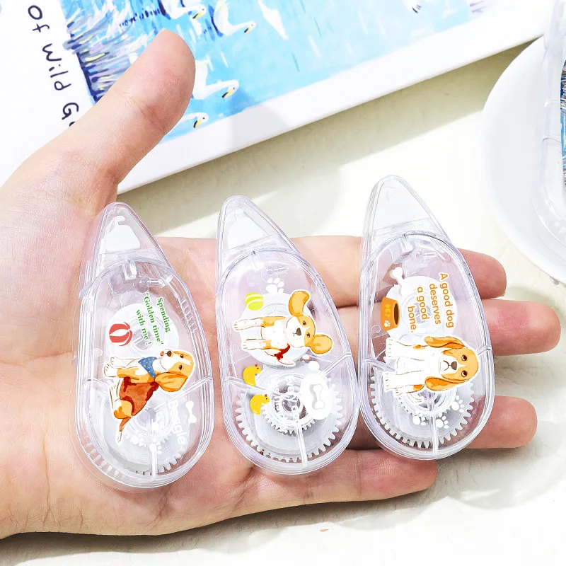 Корректор, рекламная Подарочная канцелярская лента для студентов, Милая панда, щенок, портативная Корректирующая лента