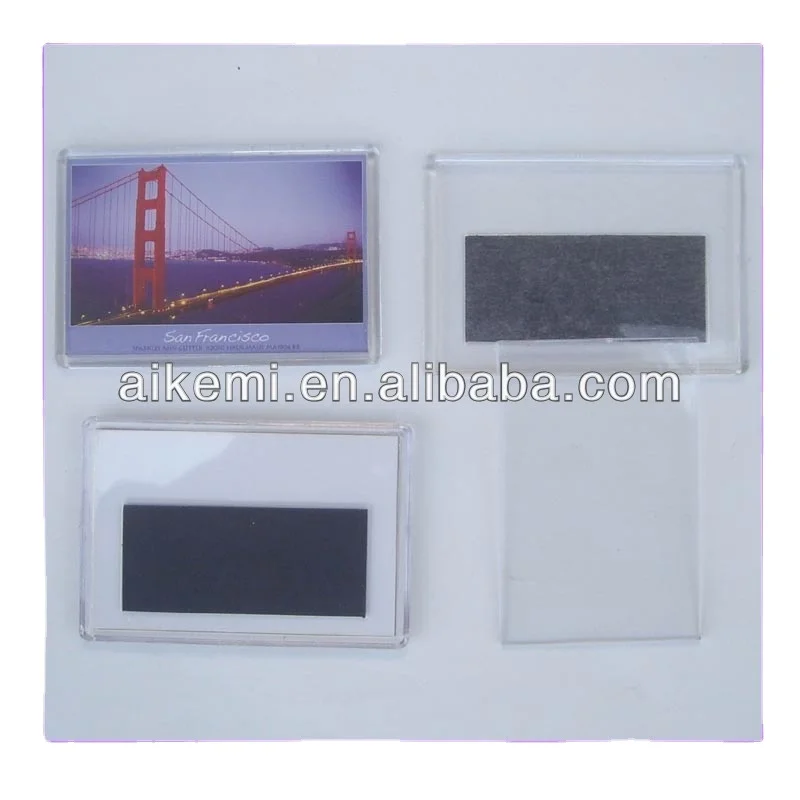 high quality tourist souvenir fridge magnet,blank clear acrylic fridge magnets,plastic diy photo frame fridge magnets