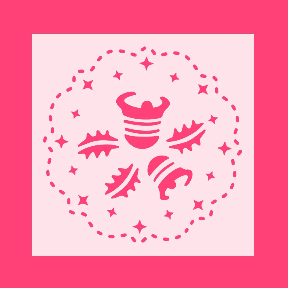 6Pcs Flower Cake Stencils Set Cake Decorating Tools Kids DIY Craft Painting Scrapbook Template Stencils