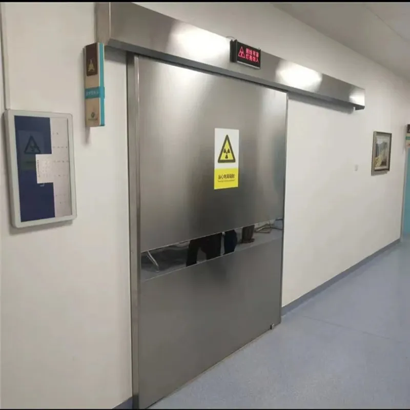 Automated Lead Barrier Sliding Door Optimal Protection for Healthcare Hygienic Sealed Entryway Radiation Protection Door