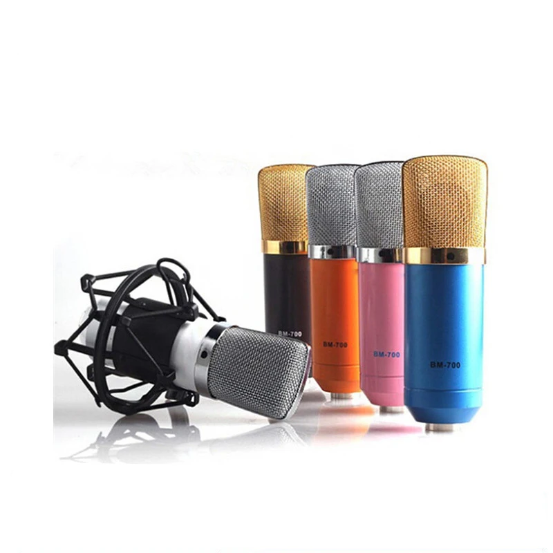 
BM 700 Condenser microphone with Shock Mount for computer recording KTV karaoke Studio recording 
