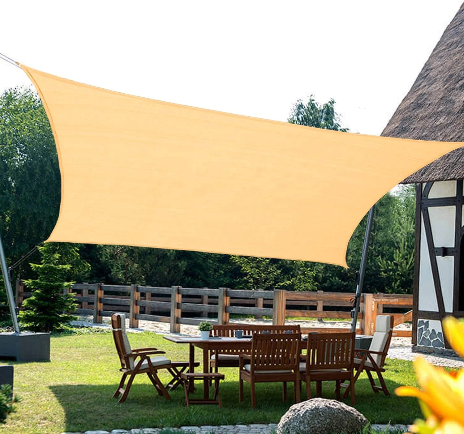 Heavy Duty Water-Resistant Patio Sun Shade Sail Canopy Awning Shelter