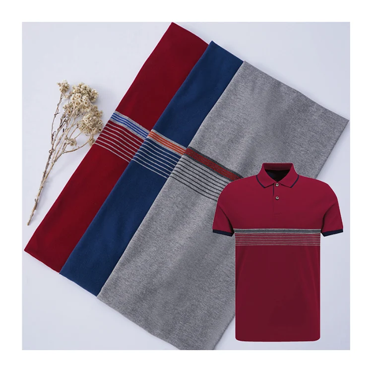 Хлопковая трикотажная ткань, мужская рубашка-поло, полиэстер, Трикотажная хлопковая ткань cvc для футболок