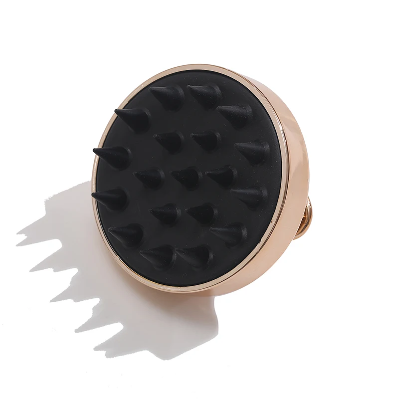 Hot Selling Scalp Massager Brush For Hair Growth Round Hair Brush Gold Shampoo Brush