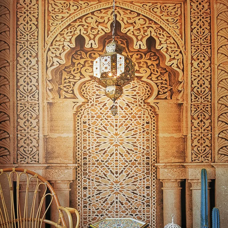 Modern Rustic Moroccan Pendant Lamps Globe Ceiling Lights Bohemian Bedroom Hanging Ceiling Lamps