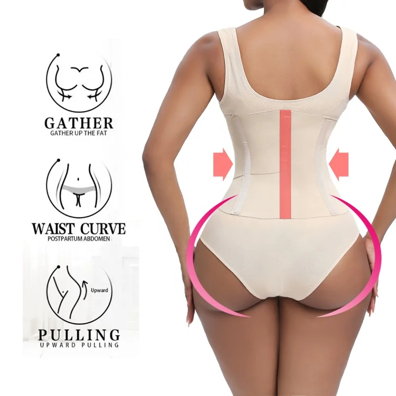 Powernet Fabric Waist Trainer Shaper Tummy Tuck Shapewear Waist Cincher Belt Waist Slimming Bodysuit Colombian Girdles Corset