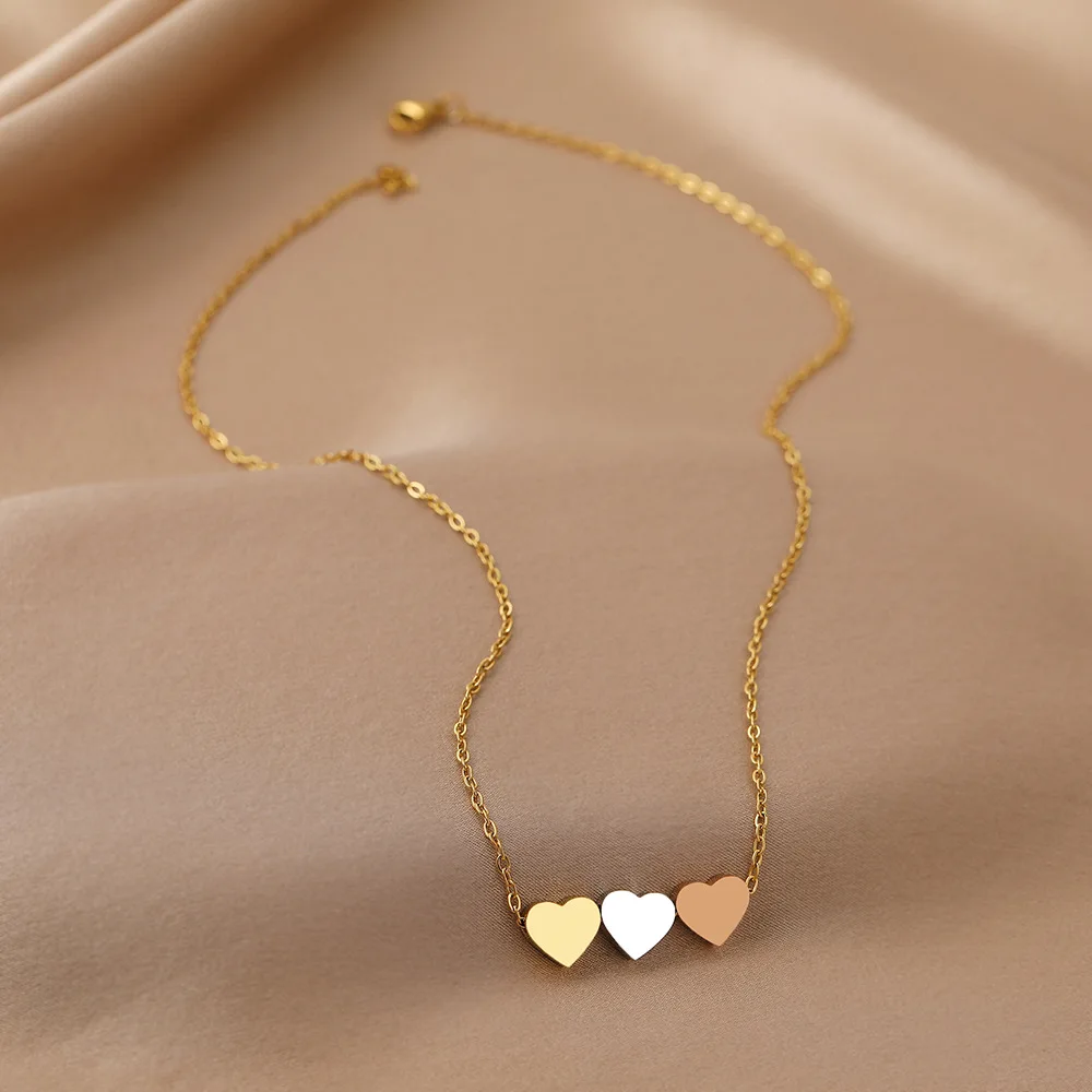 Customizable Engraved Jewelry Stainless Steel Heart Pendant Personalized Heart Charm Necklace Fashion Blank Pendants