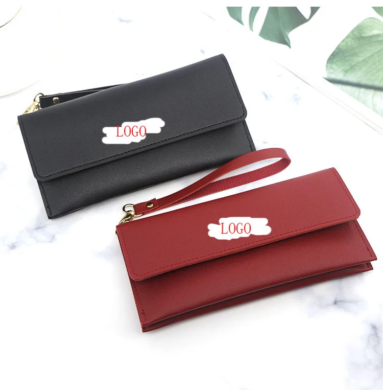 Factory Wholesale New Luxury Fashion RFID Ladies Card Holder PVC Long Women wallet