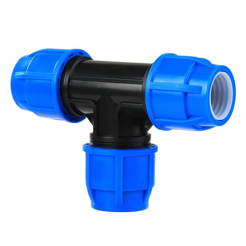 New Special Design PN16 HDPE Fitting Compression Fittings PP 90 Tee pp Push Fit Fittings Plastic Quick Connector