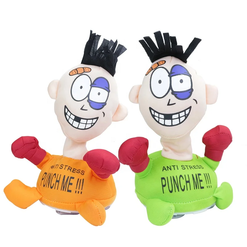 Electric Plush Toy Anti Stress Punch Me Toy Decompression Toys Funny Kids Anti-Stress Adult Decompression Hit Screaming Dolls