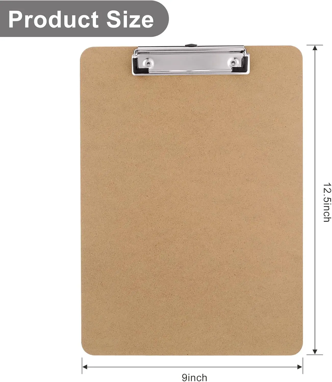 MDF Clipboard Letter Size with Low Profile Clip Classic Clip Boards Wood Clipboards for Office School Hospital Supplies