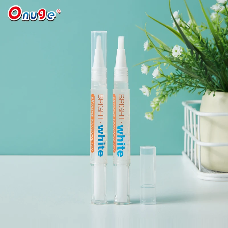 White pearl tooth whitening gel brush pencil OEM your own teeth white pen