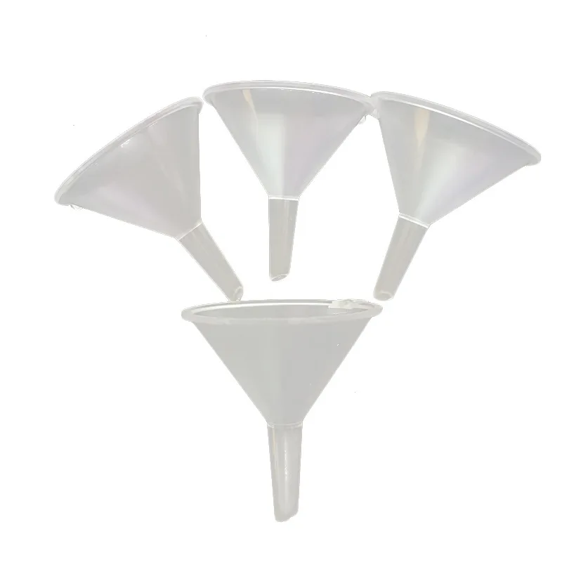 Factory Directly Laboratory Cheap Clear Plastic Funnel, Transparent PP Plastic Mini Perfume dispensing Funnel