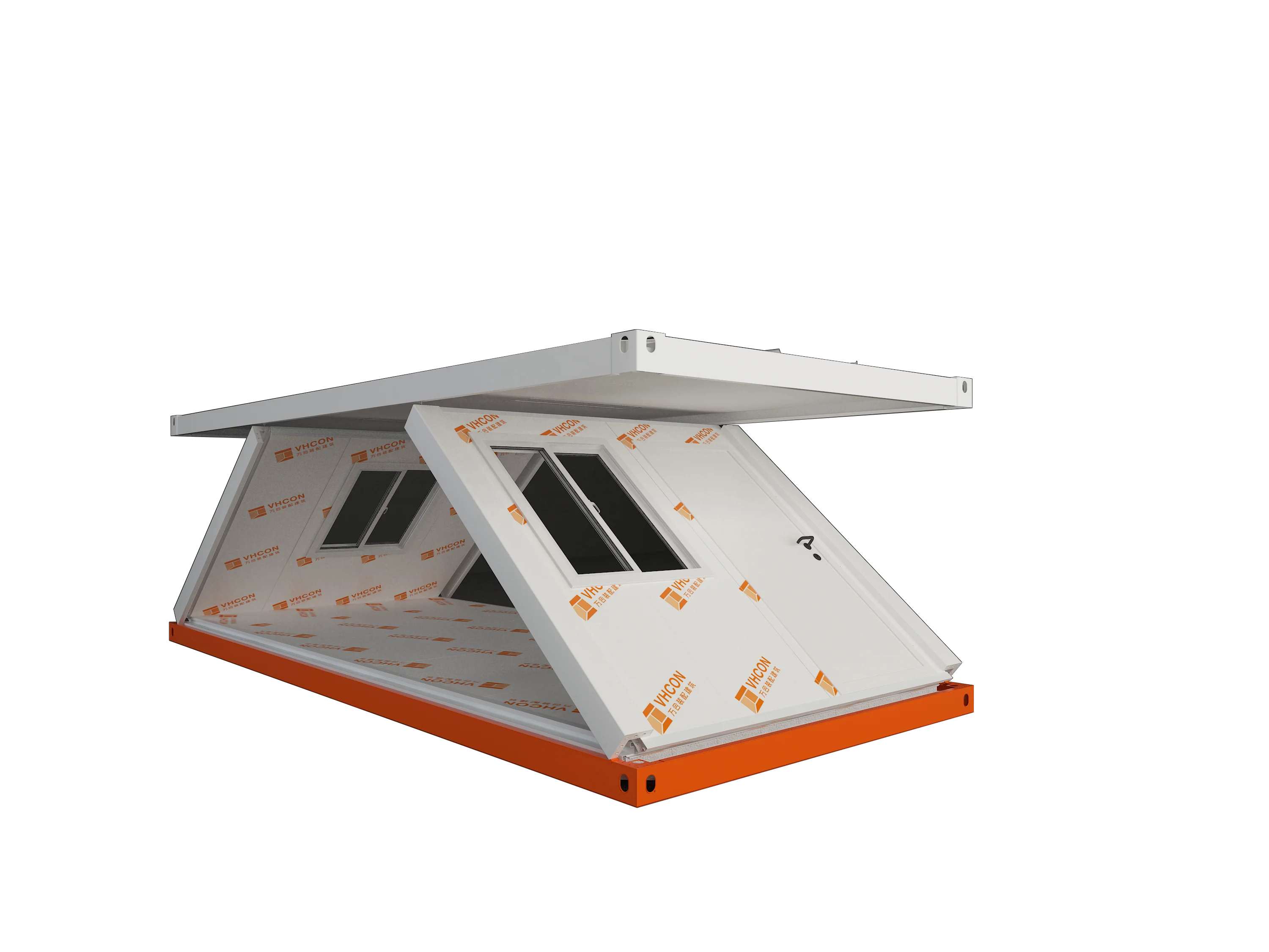 Chinese Cheap Price Kit Flat Pack Welded Fully Furnished Prefab Removable Fast Assemble Luxury House Foldable  Container 40FT