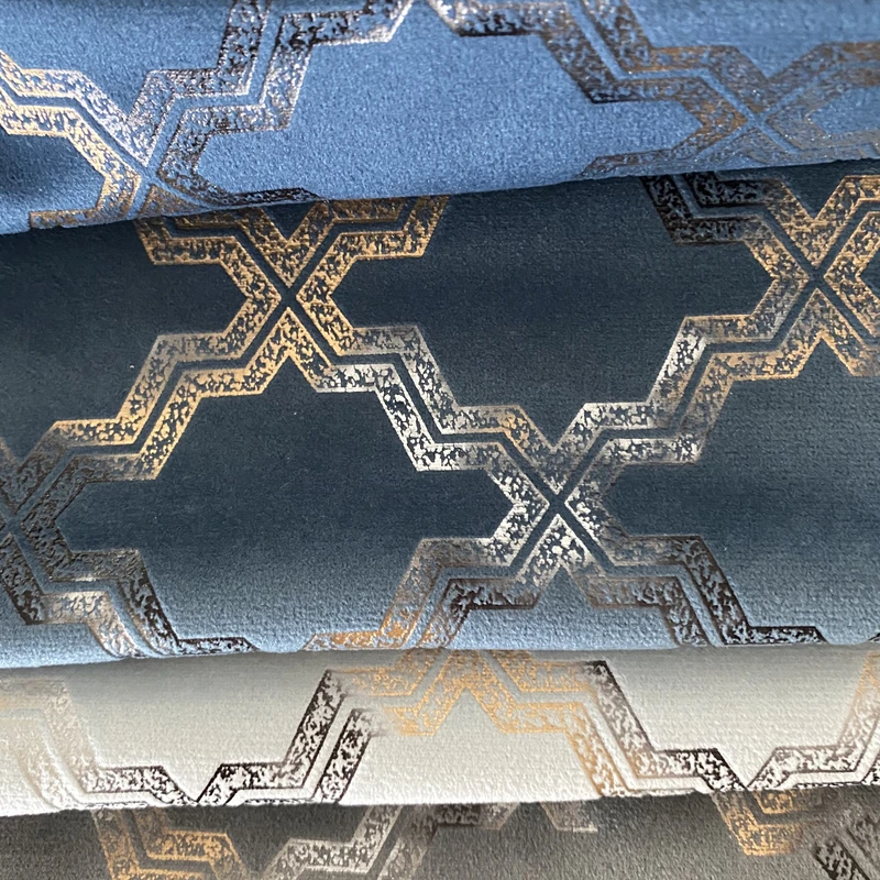 Best selling cheap golden bronzed holland velvet fabric for sofa 100% polyester fabric new design