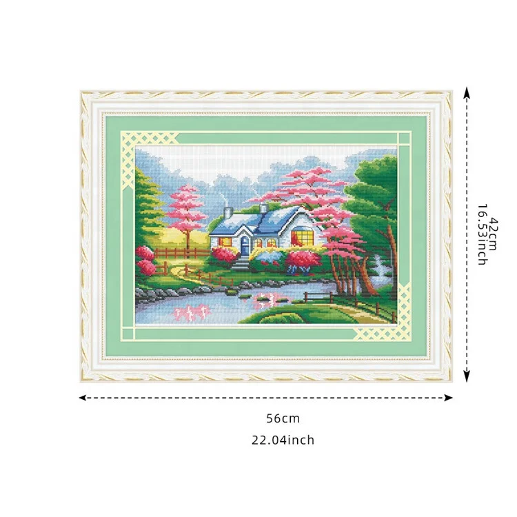 
Wholesale Needlework Folk Craft Beginner Kits Fabric Cross-stitch Craft DIY Kits Embroidery Kit 