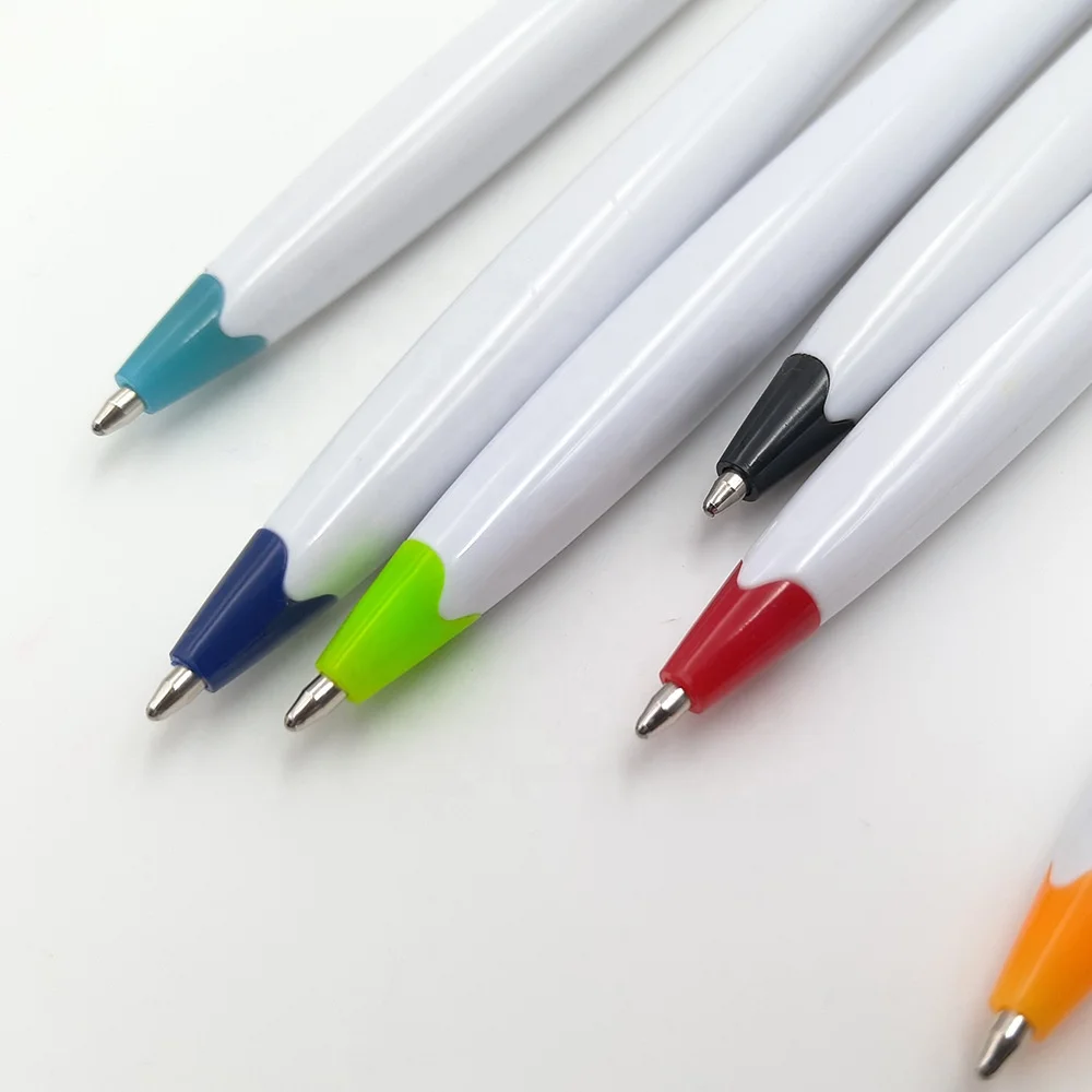 2024 Cheap Custom Logo Printed Ballpen Pen Blank Sublimation Promotional Plastic Colorful Logo Ball Pen gift