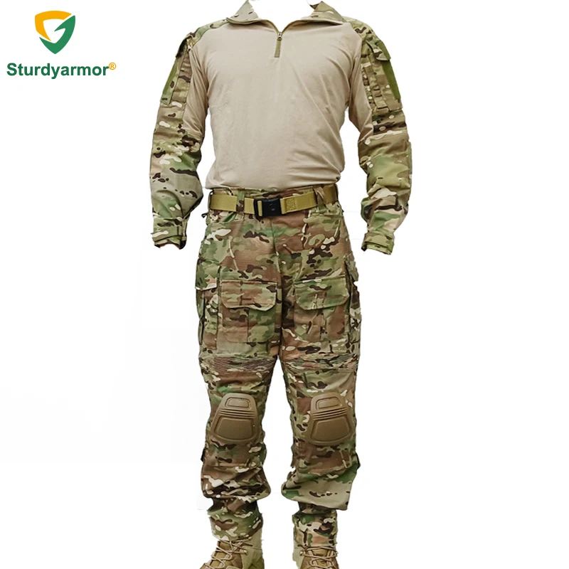 Sturdyarmor Tactical Gear Equipment Ripstop Men Multicam Camouflage Uniform G3 Combat Frog Suit Outdoor Tactical Clothing