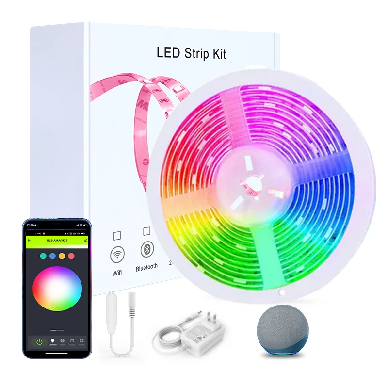 CL Lighting Brand Supplier 12V 24V 2M 5M 10M Flexible Outdoor Waterproof Smart Rgb Magic Color Led Car Hood Light Strip