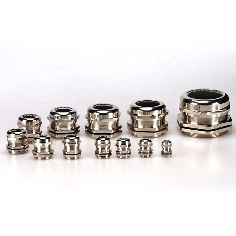 Custom size Metal PG9 waterproof IP68 4-8mm connector Brass Cable Glands