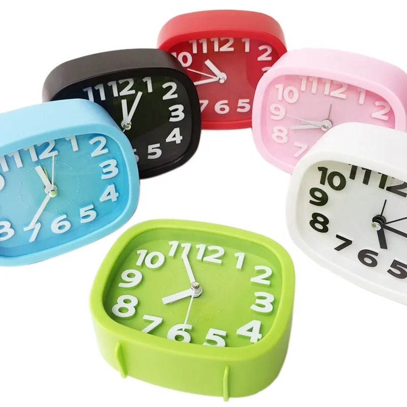 Big 3D number Mini Mechanism Large Alarm Tabletop Women Gear Quartz Office Desk Table Clocks Analog Clock