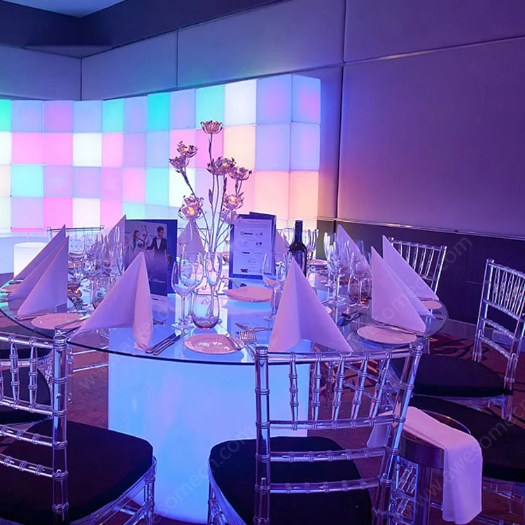 Best LED Glow Round Dining Table For Events Party Wedding