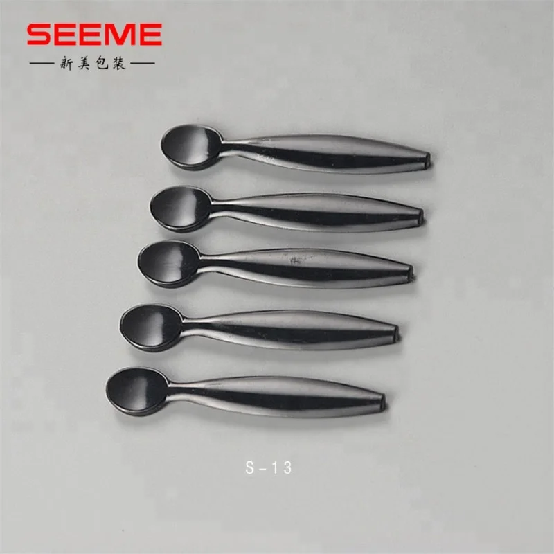 Mini cosmetic spatula scoop disposable white/cosmetic spatula/plastic spoon