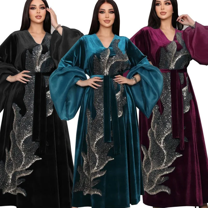 OEM Latest Designs Robe Dubai Muslim Dress For Women Casual Islamic Clothing Long Dresses For Women