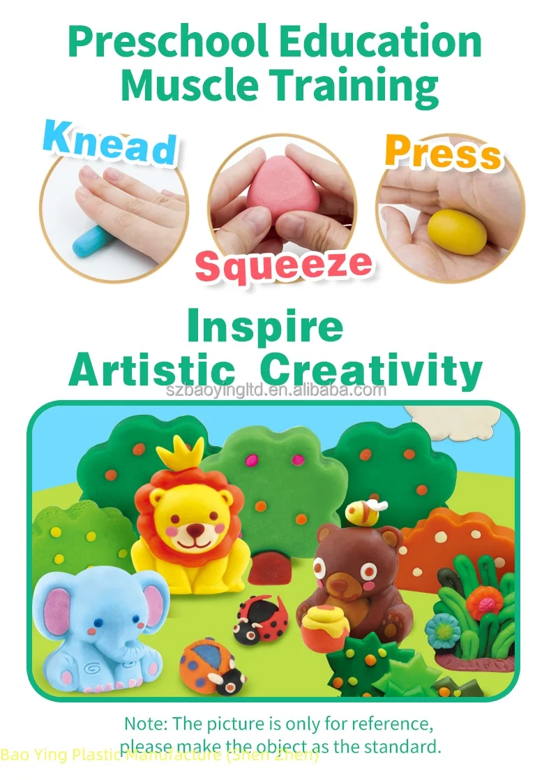 DlY Banana Boat Ice Cream Plasticine Light Clay Set Kids Play Dough Toy with Production Molds Tools